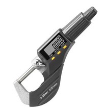 디지털 마이크로미터 전문적인 인치/메트릭 두께 측정 도구 0-25mm/0.001mm 해상도 두께 게이지, 1