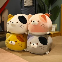 네이처타임즈 동글동글 고양이 인형, 화이트, 30cm