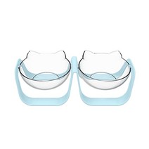 청결한 고양이 모양 냥이 2구 식기 반려묘식기 캣맘