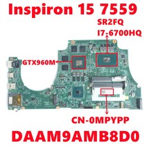 노트북 메인보드 CN0MPYPP dell Inspiron 15 7559 노트북 마더 보드 DAAM9AMB8D0 메인 I76700HQ N16PGXA2 4, 01 i56300hq