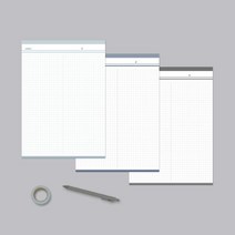 판다몽 | B5 양면 50매 어반 모눈메모지 노트패드 1. 미스틱 블루, 1개