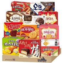 블루존 사무실 탕비실 간식 파이 과자 12종 세트 (오리온초코파이+카스타드+참크래커+후레쉬베리+오뜨쇼콜라+몽쉘+마가렛트+빅파이+후렌치파이+초코하임+쿠크다스화이트+딸기산도)