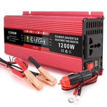 순수정현파인버터 차량용 태양광 인버터 시거잭 3600W 사인파 전원 인버터 DC 12v 24v ~ AC 220V 태양 전, 04 1200W-24V