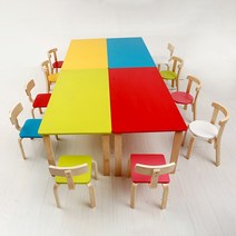 교육책상 도서관 컬러수업 책상 의자 미술학원, 그린 초승달 테이블 90cm