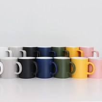 위즈라인 무광 머그컵 중머그 빅머그 7컬러, 1.중머그 (400ml), 그레이
