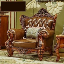 프리미엄 인테리어 럭셔리 유럽 가죽 소파식 빌라 거실 고급스러운 컴비네이션 123 년, 한 자리