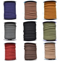 샤무드끈 인조 가죽끈 세무 세무끈 스웨이드 가죽공예 리본공예 공구손잡이 두께 1.5mm 폭 8mm 색상- 올리브 그린