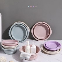 Mode 접이식 세숫대야 욕실 폴딩대야 4 size, 1개, 핑크(미니)