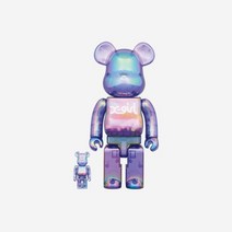 [정품] 베어브릭 x 엑스걸 클리어 퍼플 100% & 400% 세트 Bearbrick X-girl Clear Purple Set 1081850