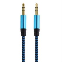 1m 나일론 Aux 케이블 3.5 3.5mm 잭 오디오 자동차 코드 아이폰 삼성 Xiaomi, [01] Blue, 01 Blue