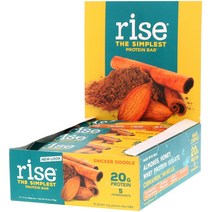 Rise Bar THE SIMPLEST PROTEIN BAR Snicker Doodle 12 Bars 2.1 oz (60 g) Each, 상세설명참조