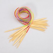 대바늘 뜨개질 바늘 뜨개 DIY 코바늘 손뜨개 수예 줄바늘 입문 가성비 둘레바늘, 120cm 세트 18개