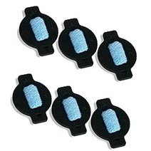 6pcs 물 심지 캡 키트 irobot Braava 380 380T 320 민트 4200 4205 5200 5200C 로봇 교체 진공 청소기 부품, 블루 & 블랙, 하나