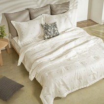 풍기인견100% 바이오워싱 여름 차렵이불베개세트+패드(Q)