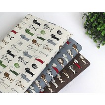 혜인천 20수 면 옥스포드 냥이의 산책 나염원단 color 3종 [아이보리 그레이 브라운], 아이보리