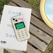 레트로 화이트 삐삐 안테나 아이폰케이스