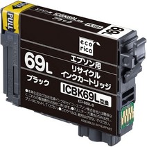 일본직발송 3. ECORICA 에코 리카 엡손 ICBK69L 대응 리사이클 잉크 카트리지 블랙 ECI-E69L-B 마크 : 모, 블랙안료대용량단색_선택 옵션, 상세 설명 참조0, 상세 설명 참조0