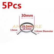 5Pcs 도어 핸들 스프링 내부 레버 노브 래치 교체 코일 비틀림 수리 용, 1.6x30x12mm