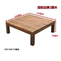 야외 탄화 나무 바닥 테라스 이동식 무대 발코니 실내 마루 평상마루 야외테이블 방부목 인테리어 옥상 철제 정원 대나무, 100x100x54 cm 플랫폼 조각