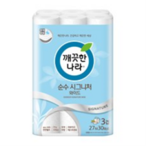 깨끗한나라 순수 시그니처 와이드 27m, 30롤, 1개