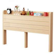 나무 침대 헤드 보드 싱글 1 미터 침대 헤드 더블 1.8 m 침대 헤드 다다미 통나무 침대 헤드 백 보드, 기본, 폭 180×높이 95(페인트 없는 통