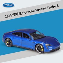 포르쉐 타이칸 터보S 1:24 Taycan Turbo S 다이캐스트 자동차 차량 모형 피규어 웰리 장난감 모형 카푸어 합금 메탈, E