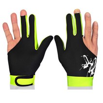 당구장갑 당구용품 포켓볼장갑 당구큐대 당구재료1pcs 남여 탄성 라이크라 3 손가락 쇼, 노란색, m