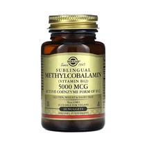 솔가 설하 메틸 코발라민 (비타민 B12) 5 000 mcg 60 너겟, 60개, 1팩