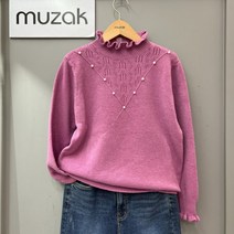 무자크 물결 진주 니트 M9WKT02