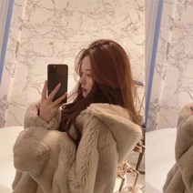 자켓 겨울 모피 페이크 밍크 양털 벨벳 양면 코트 퍼 토끼 털