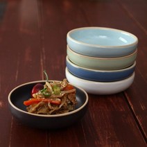 예쁜 핸드메이드도자기 그릇홈세트 여주 소야 아름 오목찬기 그릇1호(5컬러), 암고나 블랙