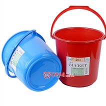 튼튼한 대용량 pp 플라스틱 원형 통 20L 용기 양동이 바케스 바께스 바게스 버켓 페일 페인트 청소 세차 세제 뚜껑포함, 파란색, 1개