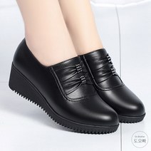 도오빠 여성 가죽 부티 숏부츠 키높이4.5cm 통굽 빅사이즈 265mm 드라이빙 슈즈 봄 가을 여자부티 발편한 신발