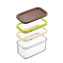 yoshikawa 920889 홈 베이커리 클럽 수납 버터 커터용 버터 보관함 케이스, 버터 커터(7.115.2oz(200450g)