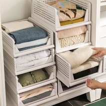 무타공마켓 슬라이딩 옷정리트레이 옷장 옷 정리함 수납함 적재형, 대형