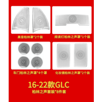 벤츠 E- 클래스 E300L 사운드 도어 오디오 스피커 커버 C200L GLC260L, 16-22 GLC  풀 세트 - 9 점 세트
