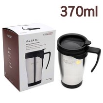 CNT 12온즈 오토머그컵 370mL (휴대용텀블러 보온병 보냉 사무실 학교 물병 물컵), CNT코리아