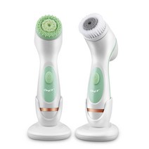 CkeyiN 진동클렌저 모공브러쉬 전동 세안기 USB충전식 얼굴 클렌징 피부관리 3in1, green