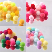 (900개입)1.5cm 고탄력 믹스 폼폼이 방울솜 털방울 털공, 파스텔믹스 900pcs