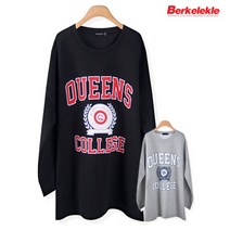버클리클 퀸즈 여성 롱티 긴팔 티셔츠 여자 루즈핏 티