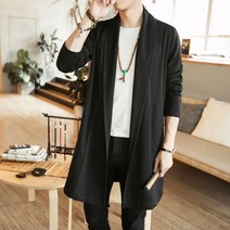 남자개량한복 마고자 로브 롱 긴팔 생활 데일리 하프 퓨전 어른 중년