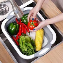 다용도 접이식 캠핑도마 설거지통 세수대야 바구니 캠핑용, 접이식 설거지통 캠핑도마