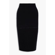 HELMUT LANG 헬무트 랭 Logo jacquard-trimmed 울 midi skirt125212