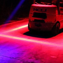 지게차 안전빔 LED 라인 램프 레이저빔 라인의 안전사고 방지 후방 사이드등 155mm, 레드라인 1개, 1개