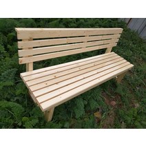 야외 공원 평 벤치 원목 정원 펜션 테라스 벤치 의자, 페인트 없는 통나무 120x40x75