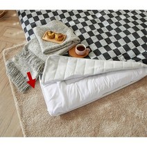 부드럽고 포근한 국내제작 체스 온수매트 커버 겸 매트리스 커버, S-블랙