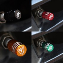 현대 쉐보레 벤츠 아우디 BMW 자동차 로고 타이어 밸브캡 에어캡 튜닝 차량 악세사리 모음, A타입 엠블럼 라인밸브캡-골드