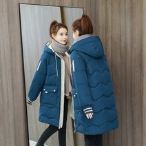 푸퍼패딩 숏 대장 푸파 다운 겨울 여성 롱 파카 여성 코튼 후드 오버 두꺼운 따뜻한 빅