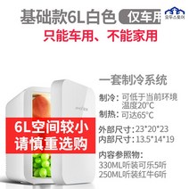 화장품 냉온장고 가정용 냉동고 소형 자동차 캠핑 실내 냉장고 무소음 대용량 차량 미니 박스, 베이직 6L 화이트 차량용 (차량용으로 가정용 불가)
