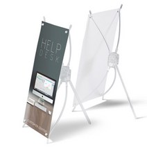 팝세븐 투명미니배너거치대+배너(100개이상) 탁상용배너 연예인굿즈, 소(150X300)